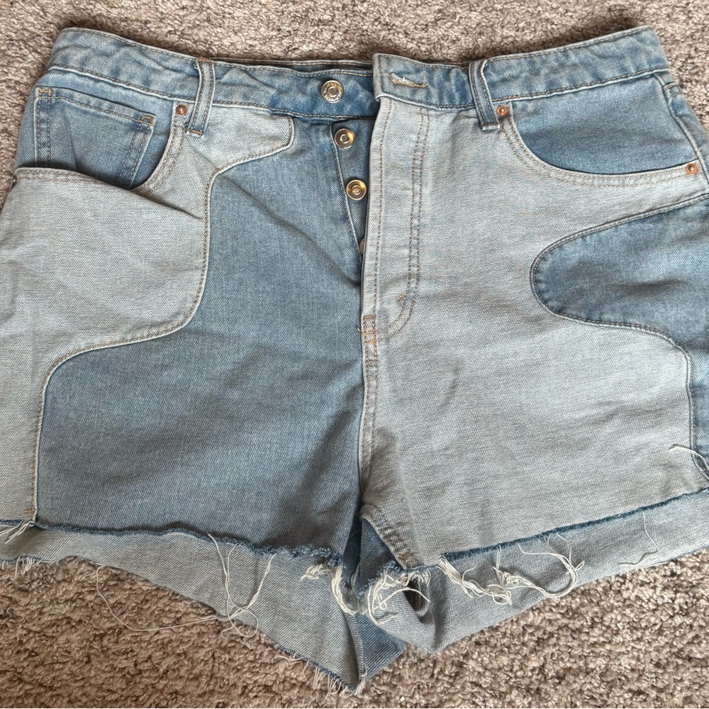Two-Tone Denim Women's Shorts